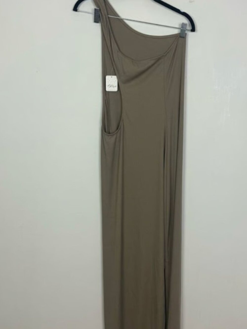 NWT Free People Beach Saturday Night Ribbed Midi Dress Large Taupe - Picture 8 of 11